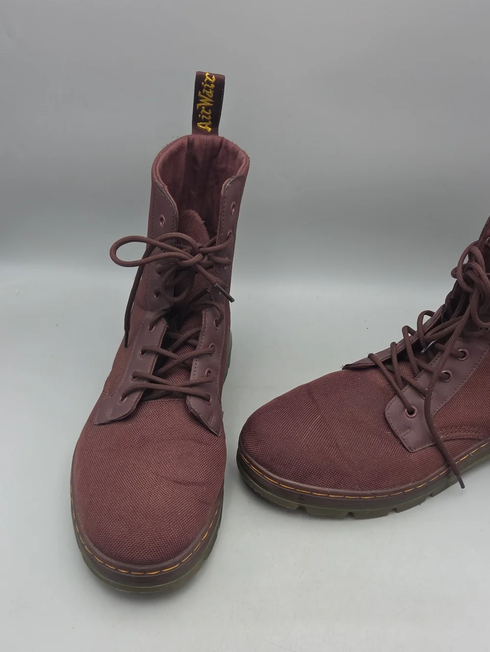 Dr. Martens Men's Combs Casual Combat Boots Lace Up Durable Sole 13 Brown Red